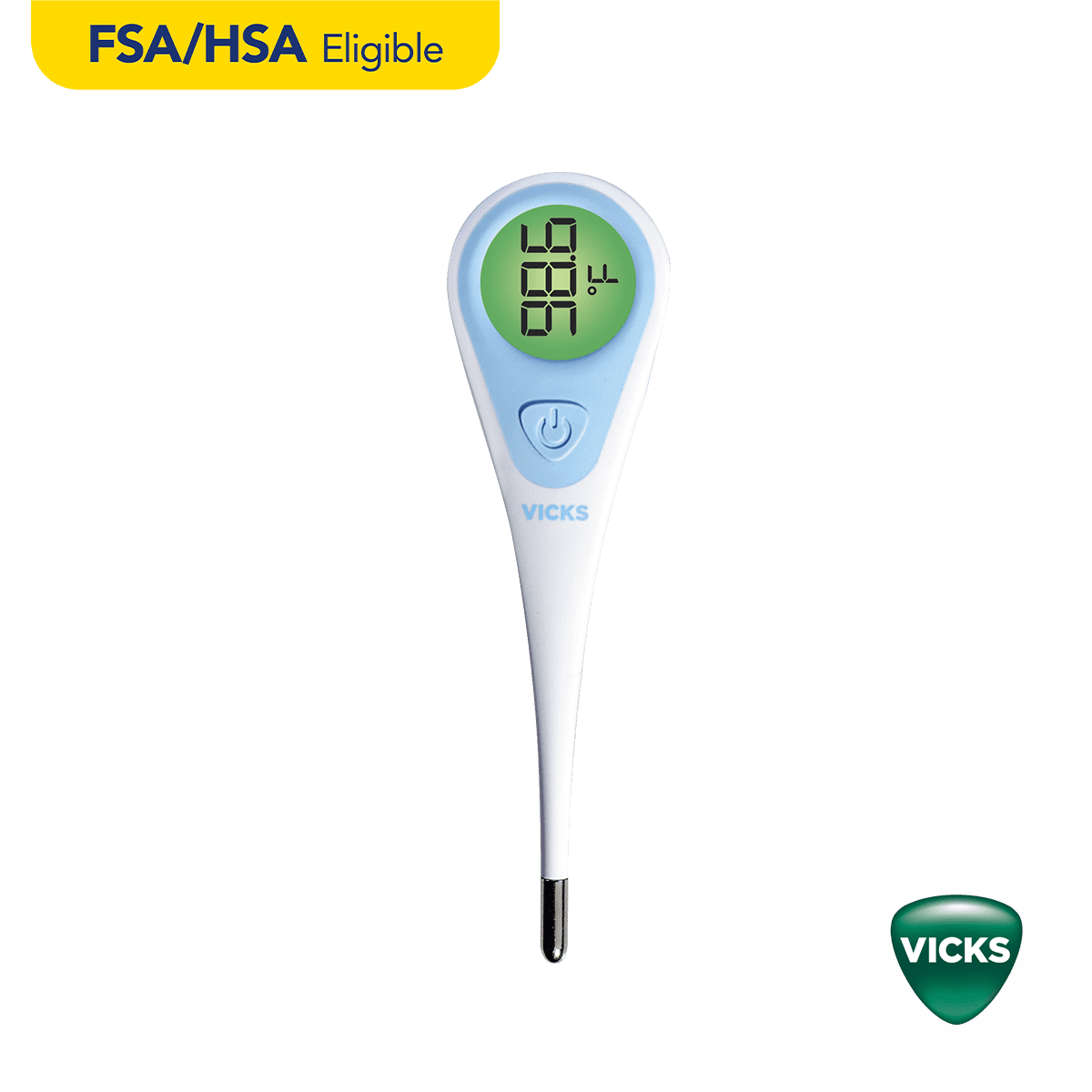 Vicks Speed-Read Digital Thermometer, for Oral, Rectal, Underarm Use FSA & HSA Eligible , V912BBUSV5