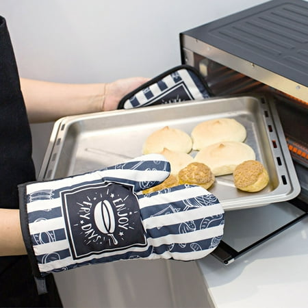 

Heavy Duty Kitchen Heat Resi.st.an.t Insulated Gloves Set With Durable Print An.ti Scald For Baking Medium Gloves of 1000 Gloves Kitchen Large Work Late Gloves Record Gloves Reusable Food Prep Gloves