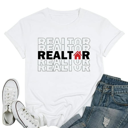 Womens Realtor Sweatshirt, Real Estate Sweatshirt, Realtor Life Sweatshirt, Gift for Realtor, Real Estate Agent, Investor T Shirt, New Realtor Shirt White Large
