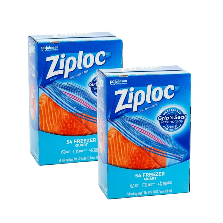 Ziploc 54-Count Quart Grip N' Seal Freezer Storage Bags (Packaging