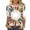 A39 Multicolor, variant on Cadancy Mardi Gras Tops for Women Crew Neck Colorful Print Casual Blouse Holiday 3/4 Sleeve Rave Party Tees Carnival Funny Trendy Shirts