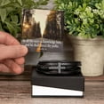 thumbnail image 4 of Acknowledge Him Proverbs 3:6 Men's Stainless Steel & Vegan Leather Cross Bracelet - Vegan Leather with Stainless Steel, 4 of 14