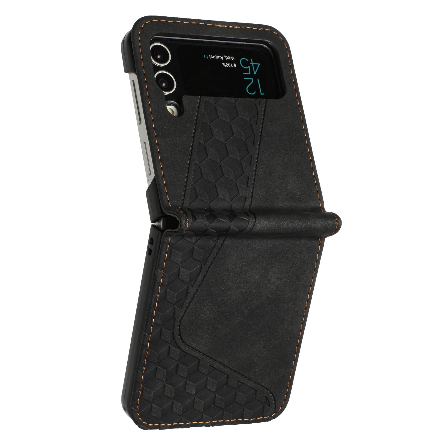 Allytech Galaxy Z Flip 4 Case with Credit Card Slots, AntiScratch PU