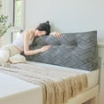 thumbnail image 4 of Dorm Triangular Headboard Bolster Pillow White Headboard Twin Body Pillow Large Pillow Headboard Back Pillow For Sitting In Bed 80cm Wiggle Seat Cushion Waist Cushion Vibrating Seat Cushion Vehicle, 4 of 4