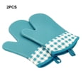 thumbnail image 3 of Bearachild Guantes antideslizantes para horno, resistentes al calor, para hornear, asar, cómodos y súper seguros Herramientas y accesorios para hornear Agua Azul, 3 of 6