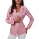 thumbnail image 2 of Cárdigan de Larga de Color Liso para Mujer, Chaqueta Informal de Larga con Abertura Frontal. Rosa XXL, 2 of 10