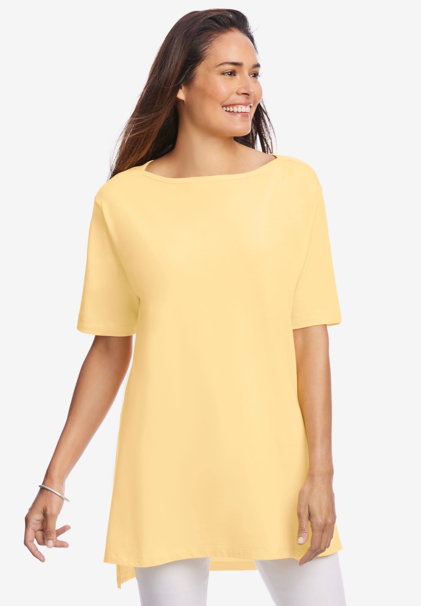 Plus Size Perfect Short-Sleeve Boatneck Tunic - image 5