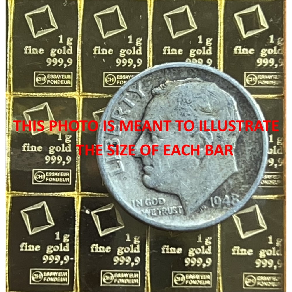 1 gram Gold Valcambi Suisse CombiBar .9999 Fine Gold