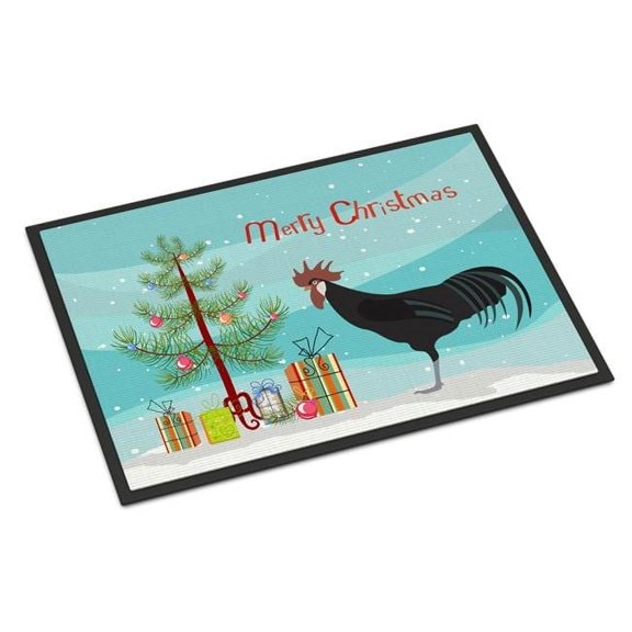 Caroline's Treasures BB9208JMAT Minorca Ctalalan Chicken Christmas Door Mat, Indoor Rug or Outdoor Welcome Mat 24x36