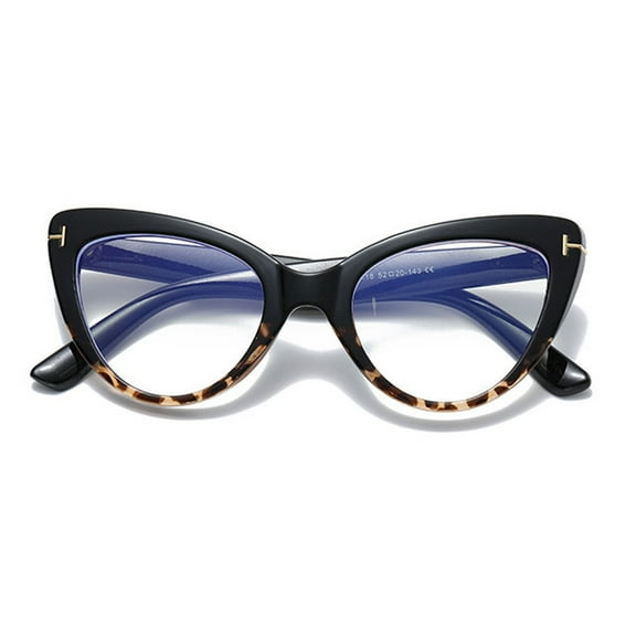 Black Tortoise Thick Oversized Cat Eye Reading Glasses for Women, Classic Anti-blue Light Readers Fashion Presbyopic Glasses  4.00