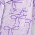 thumbnail image 4 of Emy Dola S-2XL Women Summer Pajamas Set Short Sleeve Button Down Loungewear Sets 2 Pieces Pjs Set Bowknot Valentine's Sleepwear, 4 of 7