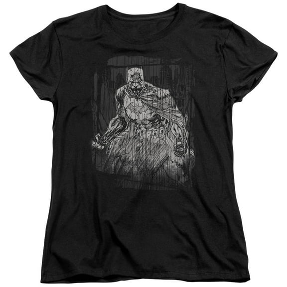 Batman - Pencilled Rain - Women's Short Sleeve Shirt - Large