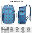 thumbnail image 3 of 20L Insulated Cooler Backpack for Ice Cream & Dessert - Leakproof Food Pattern Soft Cooler Bag for Summer Picnics, Camping & Beach, 3 of 5