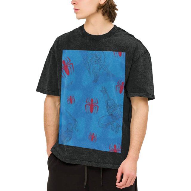 Spider-Man Vintage Washed Drop Shoulder Short Sleeve T-Shirt - Iron On