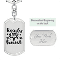 thumbnail image 2 of Ready Aim Hunt Stainless Steel or 18k Gold Premium Swivel Dog Tag Keychain, 2 of 10