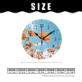 thumbnail image 2 of 10 Inch Wall Clock Battery Operated Silent Clock Decorative for Office, Kitchen, Outdoor, Living Room，Red Flowers Design, 2 of 4