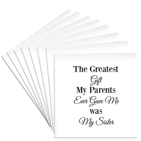 3drose, the Greatest Gift My Parents Ever Gave Me Was My Sister, Set of 8 Ceramic Tile Coasters