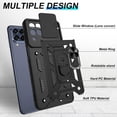 thumbnail image 3 of Samsung Galaxy M53 5G Case,Compatible with Samsung Galaxy M53 Case with HD Screen Protector with Slide Camera Cover, 360° Rotation Ring Kickstand [Military Grade] Case for Samsung M53 5G,Black, 3 of 7