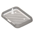 thumbnail image 1 of Inodoro Para Perros Desmontable Antisalpicaduras Poste Extraíble Para Interior Cachorro Exterior Gris, 1 of 8
