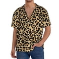 thumbnail image 2 of Ratiio Leopard Print Print Mens Casual Short Sleeve Shirts Button Down Textured Shirts Summer Beach Shirt with Pocket Men's Casual Short-sleeved Shirt, 2 of 5