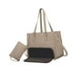 thumbnail image 5 of Bolsa de para mujer bolso de computadora acolchado para viajes de oficina de collage casual Caqui, 5 of 8