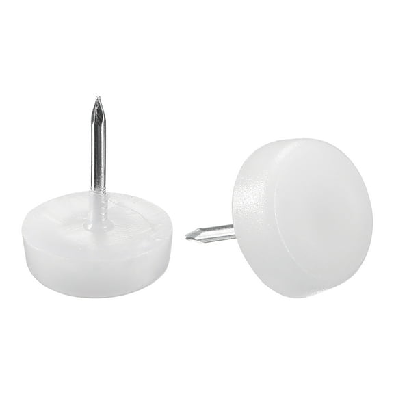 Furniture Feet Nail, Chair Table Leg Protector Pad 16mm White 20 pcs