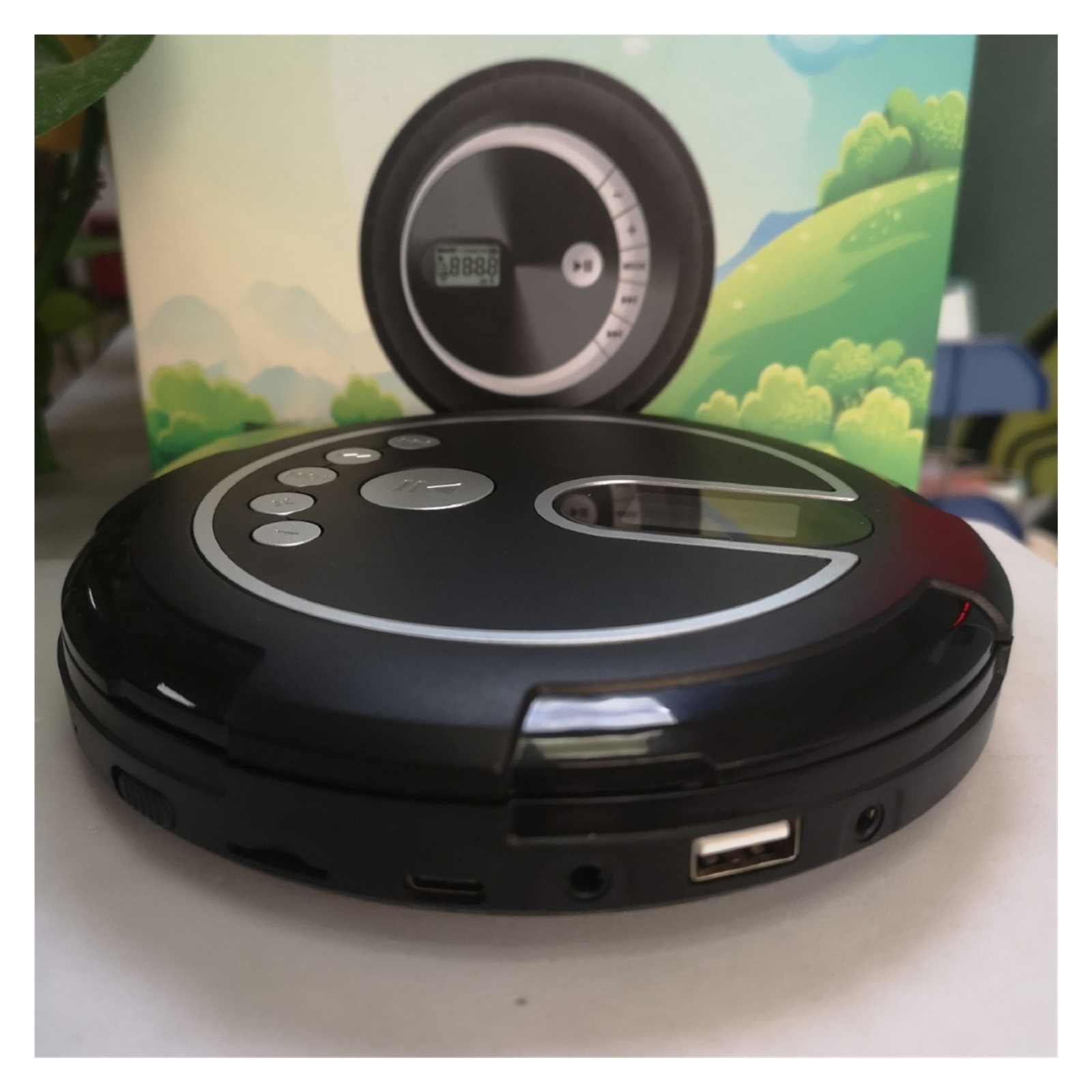 HiFi Portable CD Player Bluetooth Memory Card Reader FM Radio Ideal for Audiophiles and Students