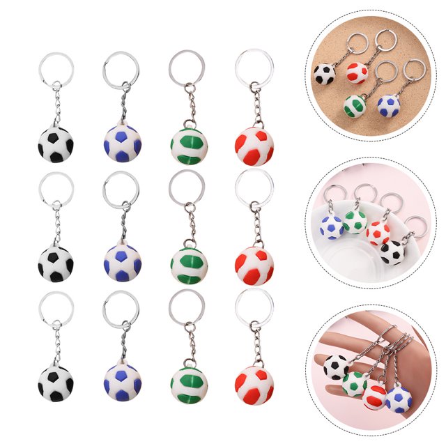 OULII 12Pcs Football Accessories Soccer Keychains Green Sports Style