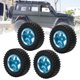 thumbnail image 5 of RC Metal Hub Tires, Excellent Aluminum Alloy Portable RC Tires With 4 X RC Tires For 1/12 RC Car For Outdoor ANGGREK Azul, 5 of 8