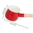 thumbnail image 2 of HEALEEP Esmaltada Roja Para Leche Con Conducción Rápida Del Calor Y Mango, 2 of 8