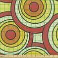 thumbnail image 2 of Ambesonne Retro Fabric by the Yard Upholstery, Circles in Warm Pastel Tones, 1 Yard, Multicolor, 2 of 5