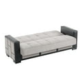 thumbnail image 4 of Ottomanson 87" Convertible Sofa Couch for Living Room, Chenille Modern Sofa Bed with Storage, Silver, 4 of 5