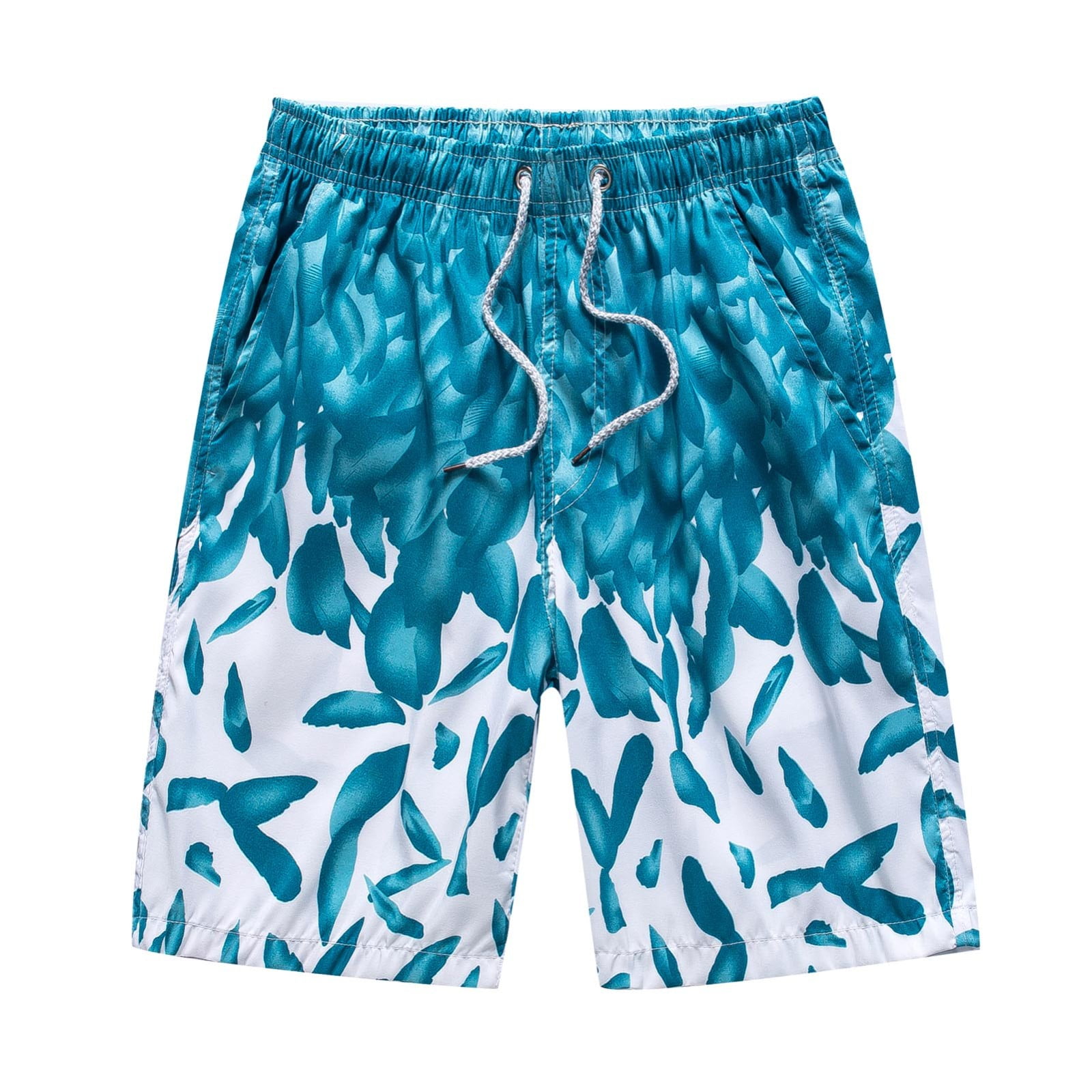 Hateone Mens Swimming Trunks 3D Print Beach Board Shorts & Pocket Teen Boy Mesh Lining