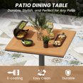 thumbnail image 5 of MAYEERTY Outdoor Patio Dining Table with Wooden Texture for Lawn, Deck, Backyard, Poolside, 5 of 9