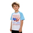 thumbnail image 4 of Huowey Patriotic Shirts For Toddler Boys Summer Tops Short Sleeve Crewneck 4Th Of July Print 250Th Anniversary Tee Summer Comfort Soft Relaxed Fit Kids Casual Basic Shirt Independence Day,3-4 Years, 4 of 4