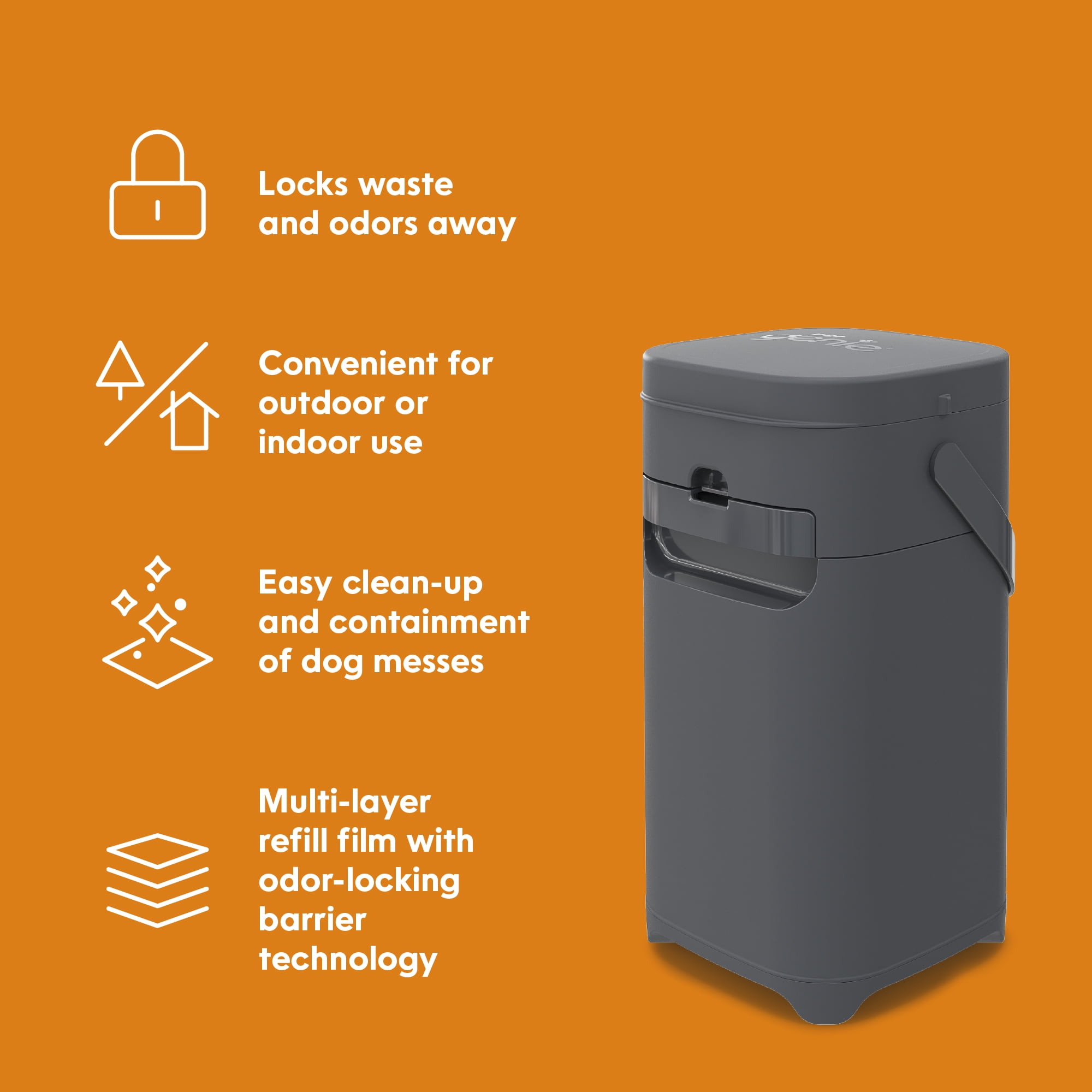 Pet Genie Dog Waste Disposal System, Gray, up to 2 Month Refill Included