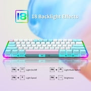 E-YOOSO 60% Mechanical Keyboard - RGB Backlit, Blue Switch, Wired Gaming Keyboard with 61 Keys for PC, Mac