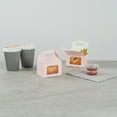 thumbnail image 3 of Restaurantware Gable Gift Boxes Pack of 100 Paper Treat Boxes 4 x 2.5 x 2.5 Inches With Window, Disposable Pink and White Containers, Freezer-safe, For Weddings or Birthdays, 3 of 10