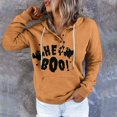 thumbnail image 1 of Femmes Halloween Sweat-Shirts Citrouille Impression Col Rond Pull à Manches Longues Oversize Pull-Overs Jaune XXL, 1 of 6