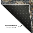 thumbnail image 5 of Addison Rugs Mayfield Premium Machine Washable Traditional Damask Navy Rectangle Rug, 9' x 12', 5 of 6
