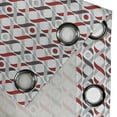 thumbnail image 5 of Ambesonne Abstract Grommet Curtain, Tangled Ogee Lines, 50" x 63", Dimgrey Pale Grey Red, 5 of 6