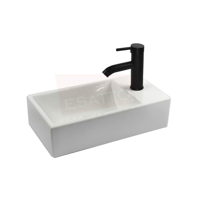 Esatto® Kit Mini Grand N Paquete De Precio Mejorado Con Lavabo Llave Negra Y Desagües ESATTO LAVABO PARA BAÑO