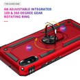 thumbnail image 4 of Shockproof Armor For Xiaomi Redmi 9A 9C 9T Case Phone Case for Redmi Note 7 8 Pro Ring Stand Bumper Silicone Phone Back Cover Rose gold For Redmi Note7Pro, 4 of 6