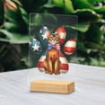 thumbnail image 2 of Patriotic Abyssinian 4th of July Independence Paws Acrylic Plaque Sign Ashwood Base Cat Lover Kitten Owner Gifts Home Desk Decor - 02010, 2 of 5