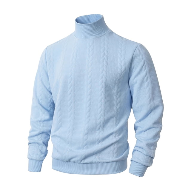 TIMIFIS Chandail à Col Roulé pour Homme d'Automne en Tricot Extensible à Manches Longues, Couleur Unie, Chandail Doux et Confortable, sous-Chandails, Hauts Mode