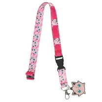 Pokemon Jigglypuff Neck Breakaway and Metal Charm Lanyard