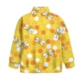 thumbnail image 5 of Uourmeti Geometry Bee Kids Wolf Sweatshirt Quarter Zip Up Pullover Animal Print Top Howling Wolf Design Trendy Fall Clothes for Boys Girls Size 13-14, 5 of 7