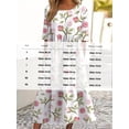 thumbnail image 3 of Vestido largo Akivide Summer Boho Floral de manga corta para mujer, 3 of 3