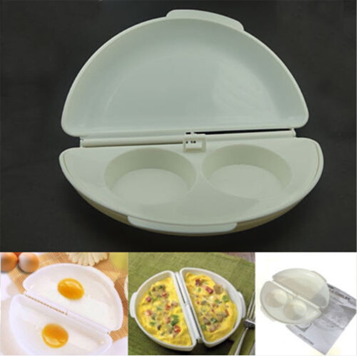 Plastic Microwave Omelet Mold Egg Poach Cooking Cooker Pan Maker