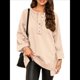 thumbnail image 3 of Sudadera para Mujer, Estilo Informal, de Larga, con Botones y Cuello Henley, Estilo Túnica, para Otoño. Albaricoque XL, 3 of 7